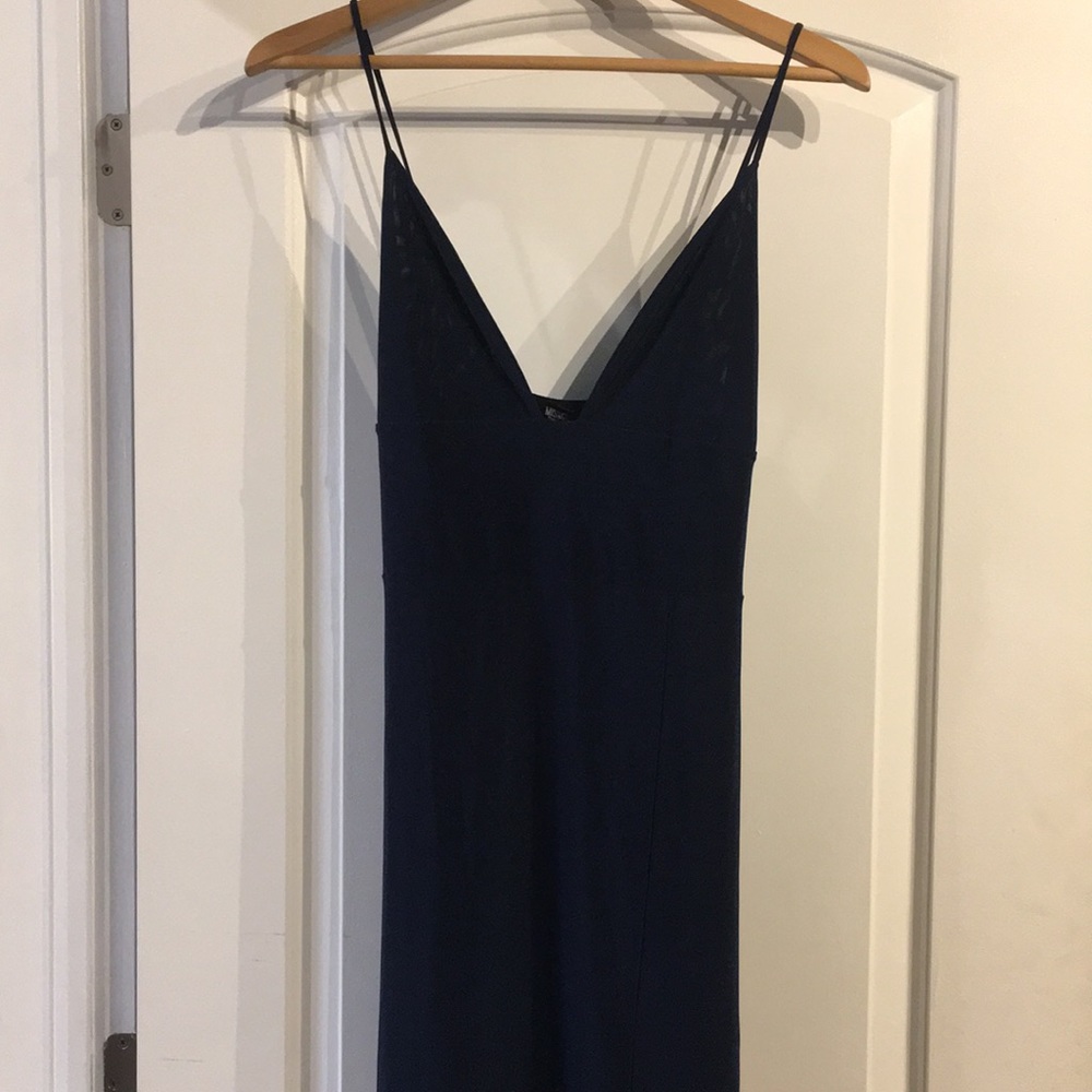 Missguided navy maxi dress
